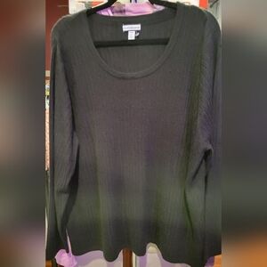 Croft & Barrow Elegant Black Knit Top